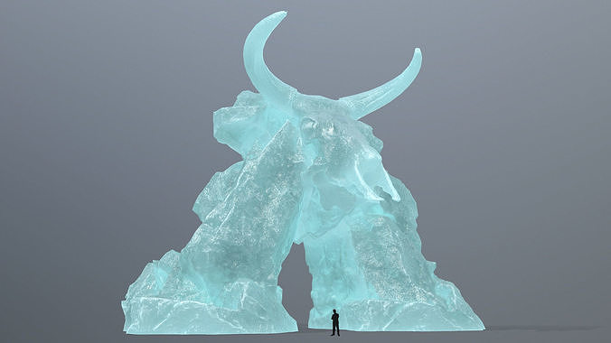 ice skull gate Low-poly 3D model