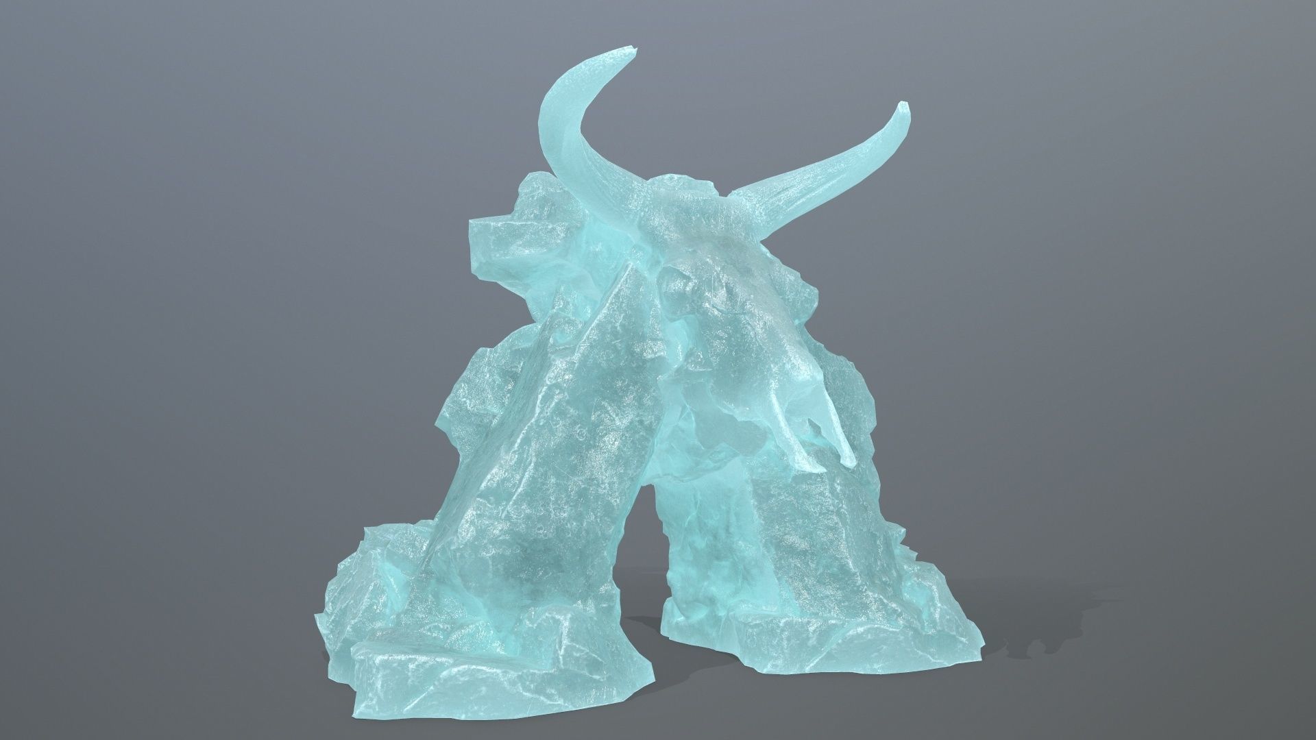 ice skull gate Low-poly 3D model_1