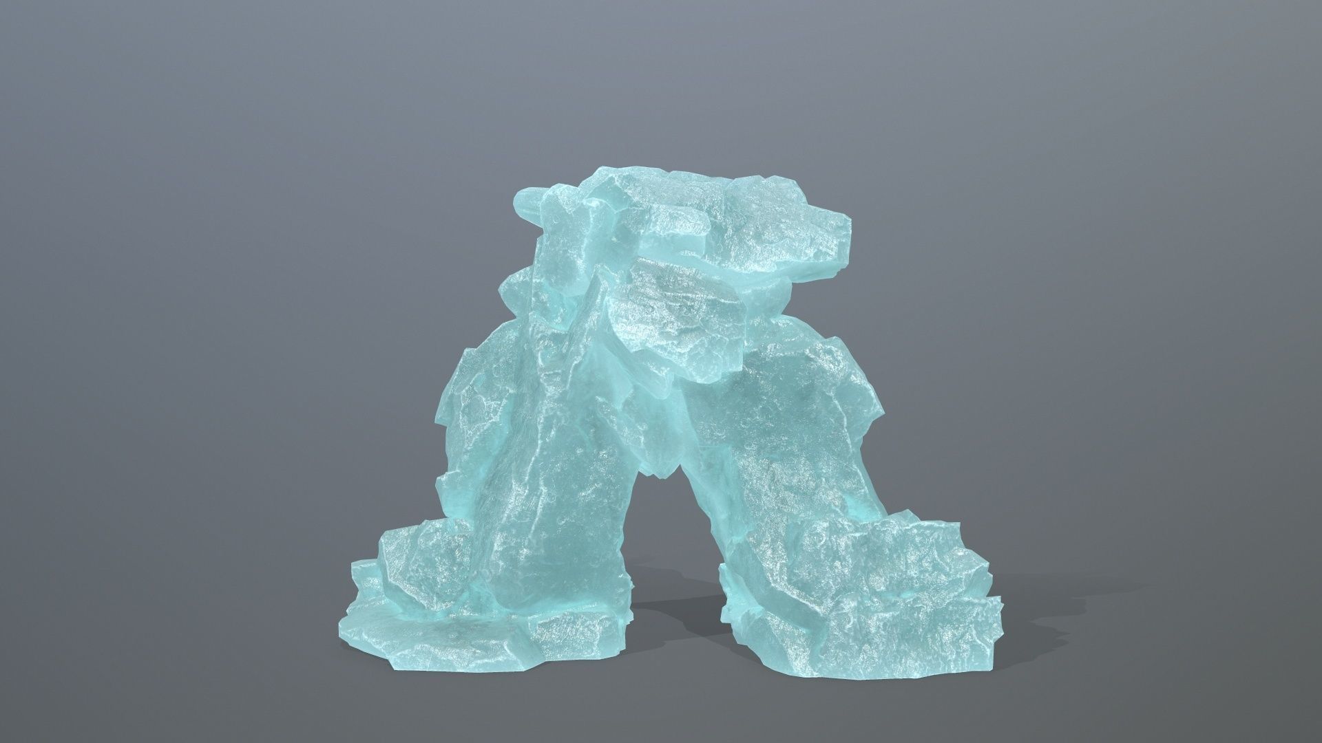 ice skull gate Low-poly 3D model_6
