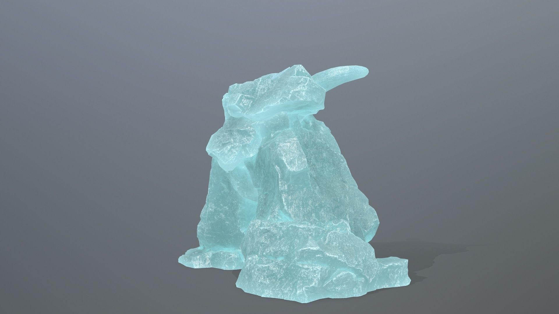 ice skull gate Low-poly 3D model_5