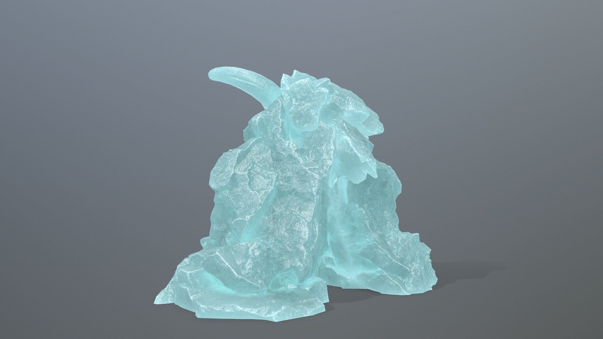 ice skull gate Low-poly 3D model_7