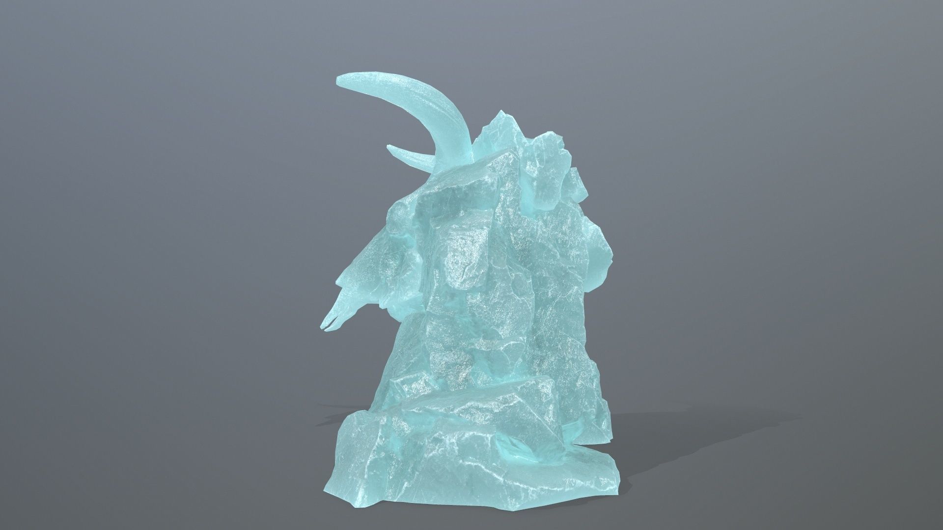 ice skull gate Low-poly 3D model_8