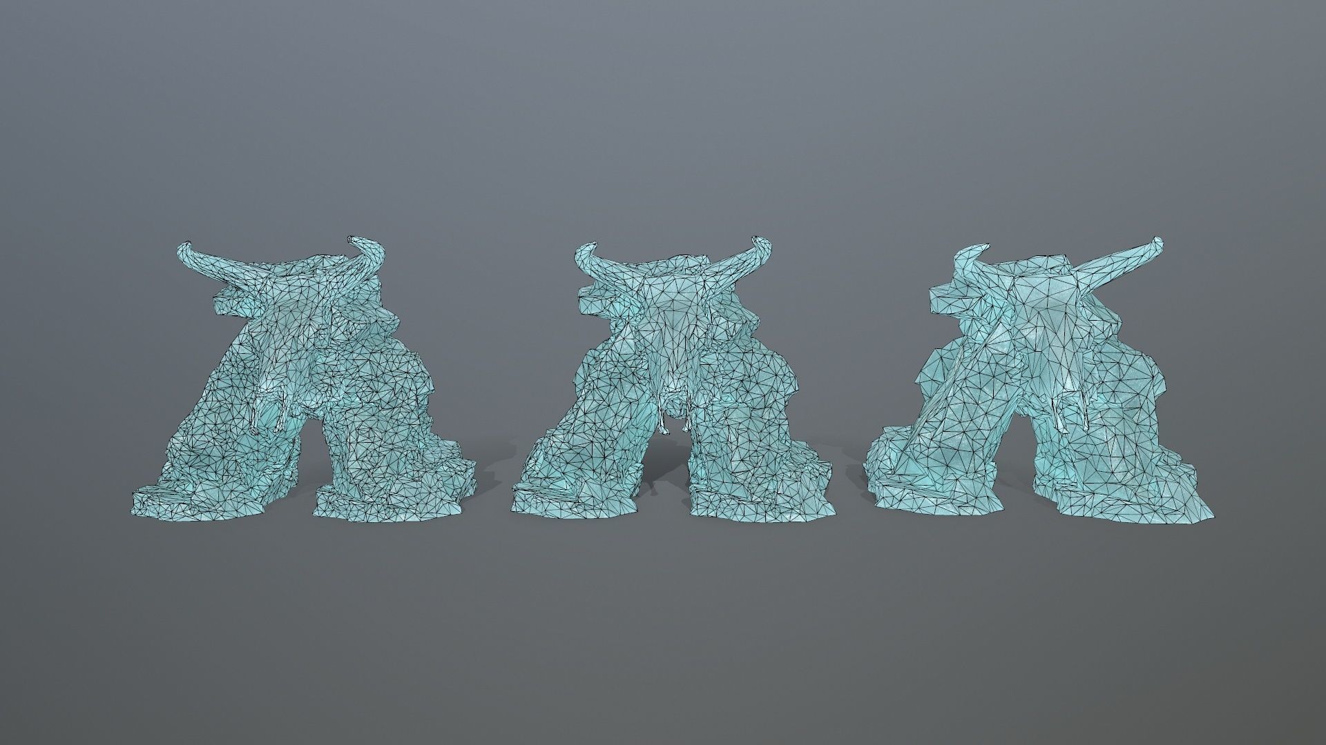 ice skull gate Low-poly 3D model_14