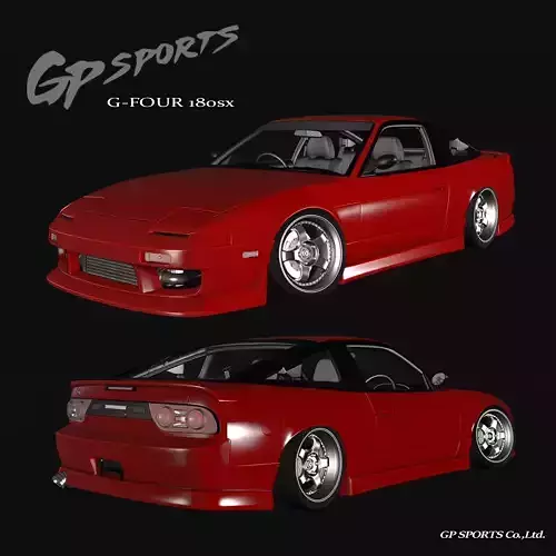 GP Sports GFOUR Nissan 180sx Body Kit GT6 Base 3D model