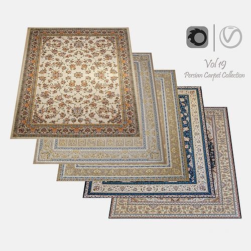 Persian Carpet Collection-vol19-4k texture Low-poly 3D model