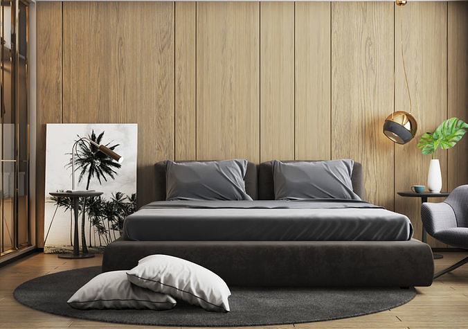 Modern Bedroom Decoration 3D model