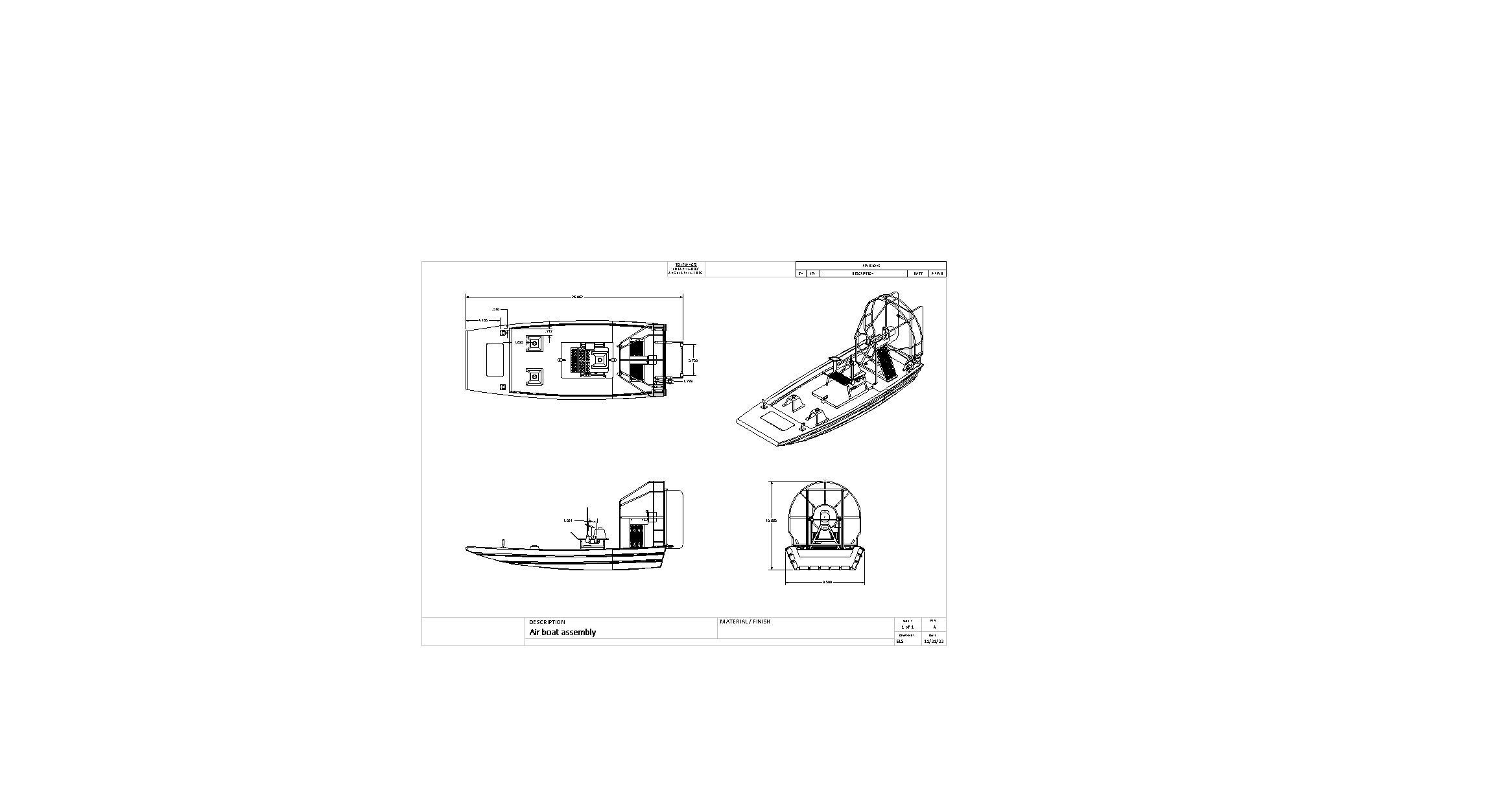 10th Scale RC Airboat 3D Printer Files and Instructions 3D print model_6