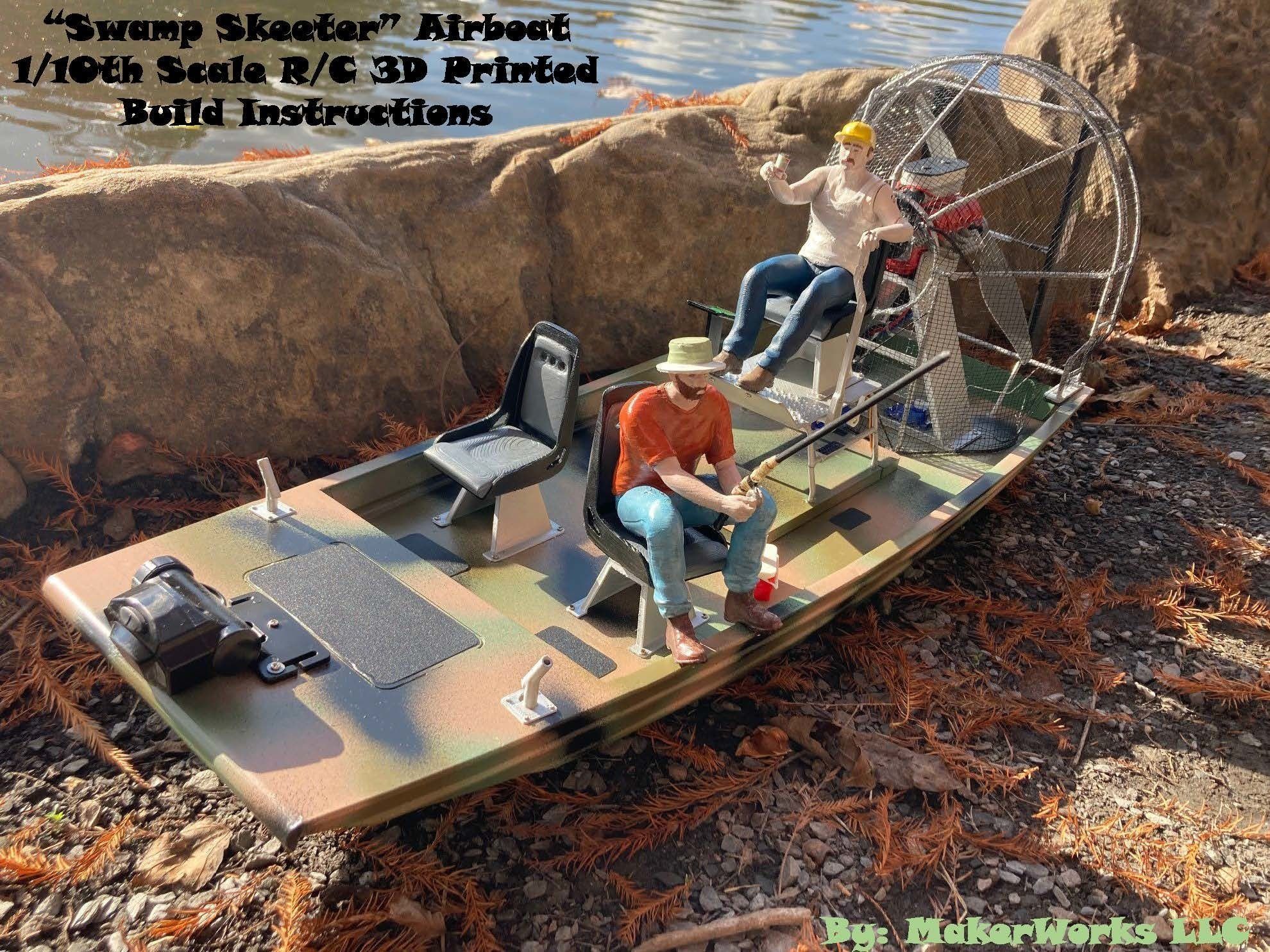 10th Scale RC Airboat 3D Printer Files and Instructions 3D print model_1