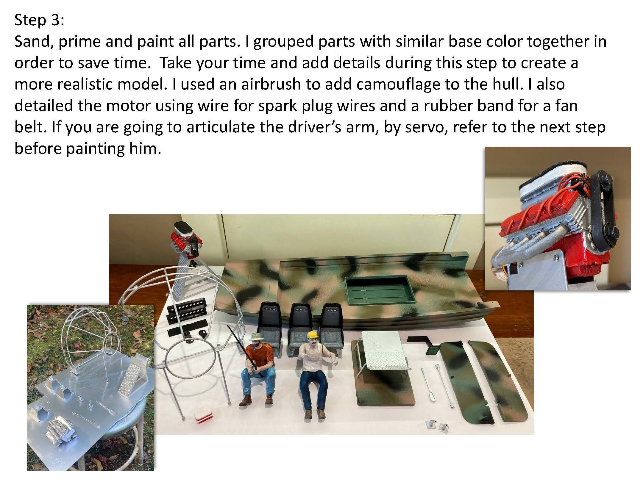 10th Scale RC Airboat 3D Printer Files and Instructions 3D print model_5