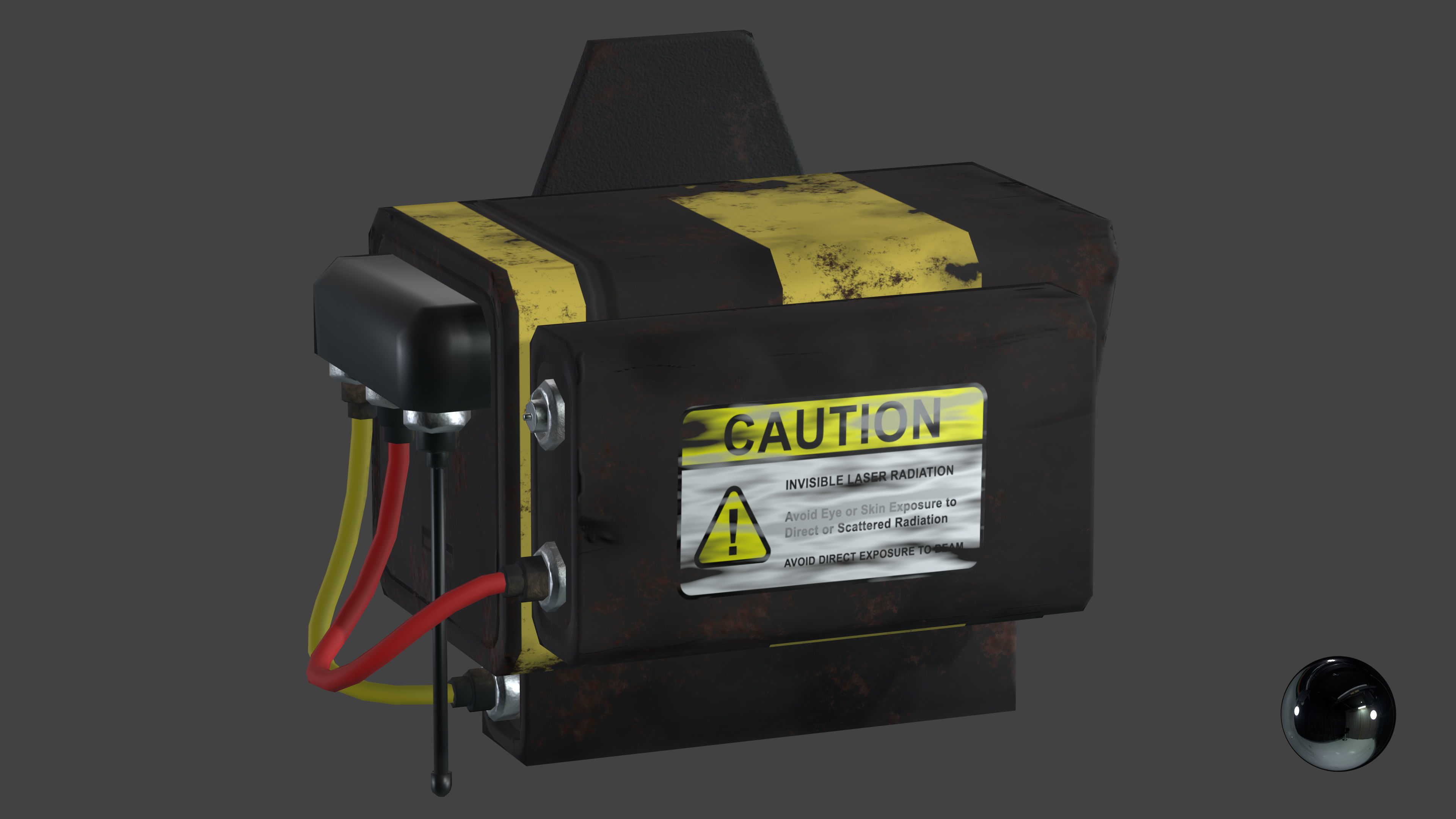 Flying Recon Robot - Game Ready Low-poly 3D model_3