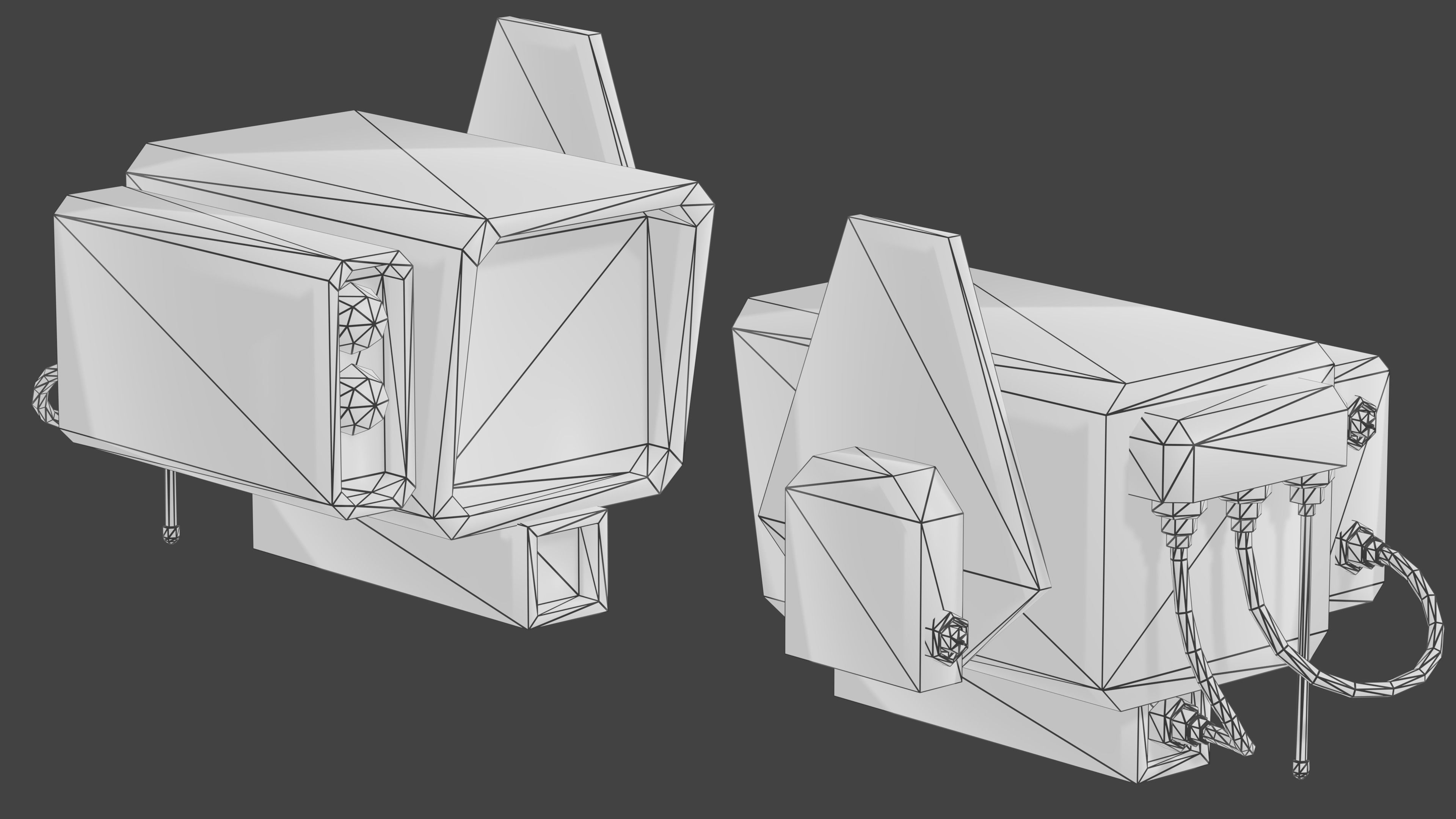 Flying Recon Robot - Game Ready Low-poly 3D model_9