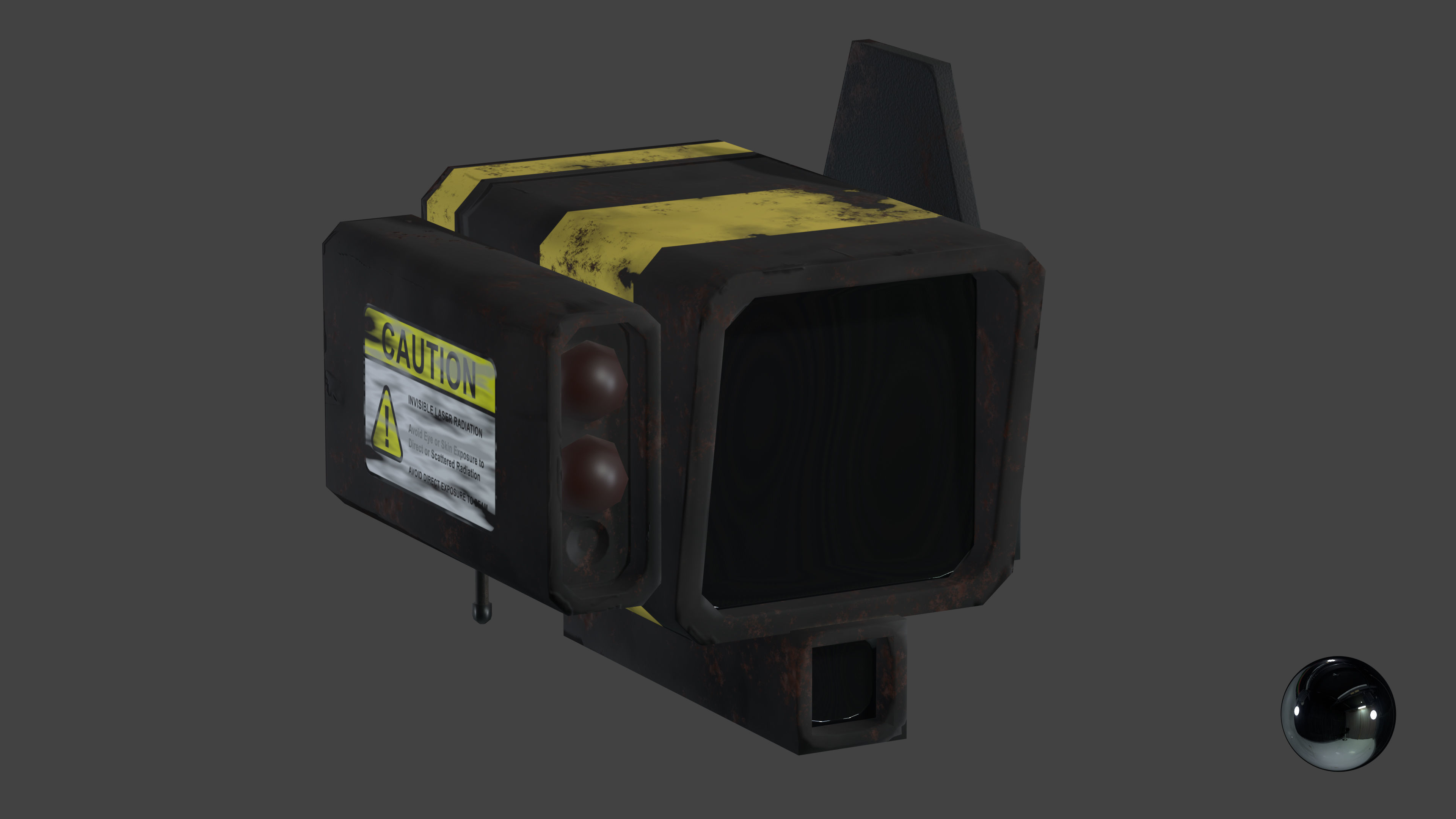 Flying Recon Robot - Game Ready Low-poly 3D model_2