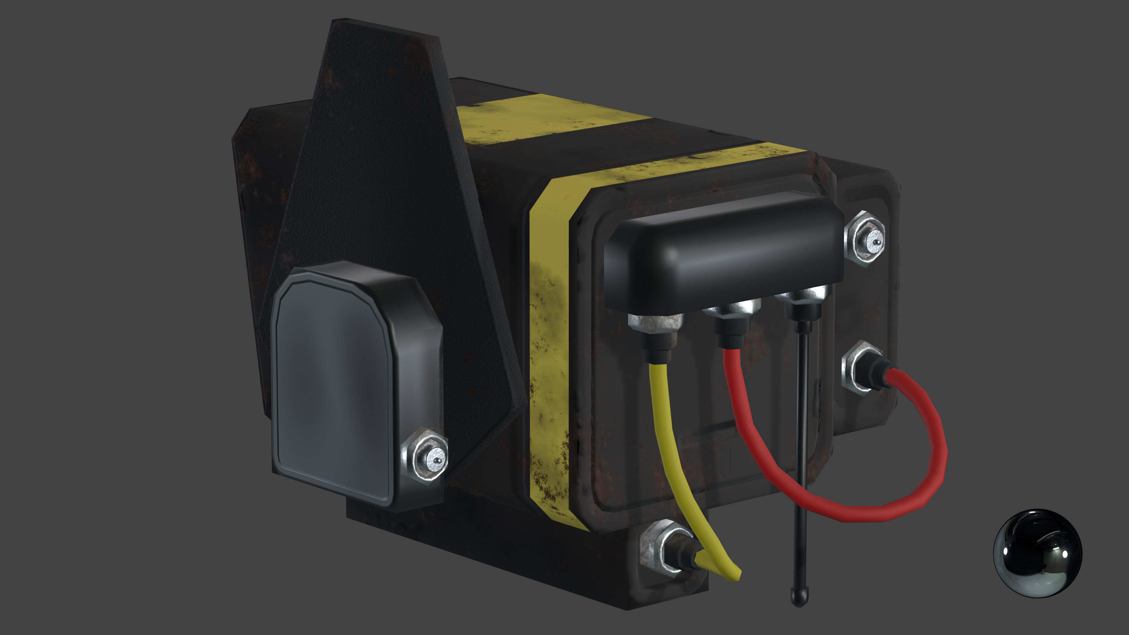 Flying Recon Robot - Game Ready Low-poly 3D model_4