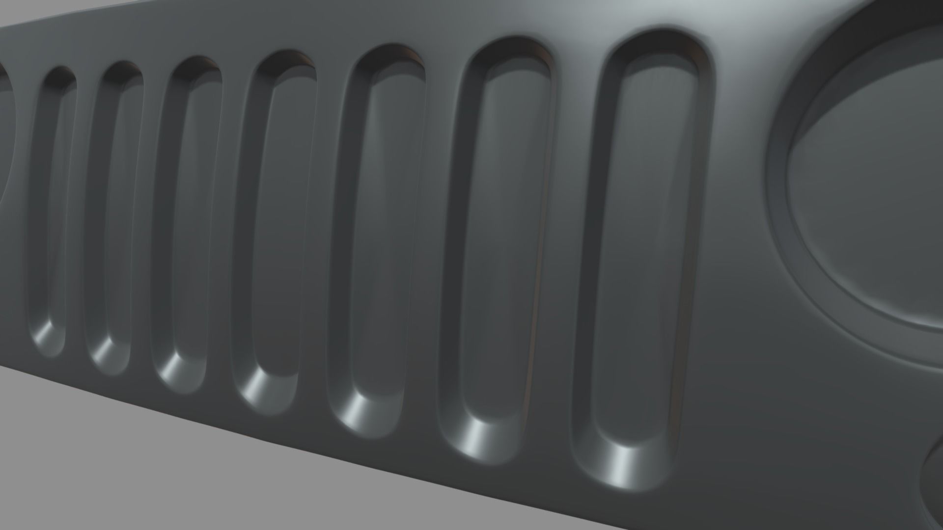 Front Bumper Jeep Low-poly 3D model_5