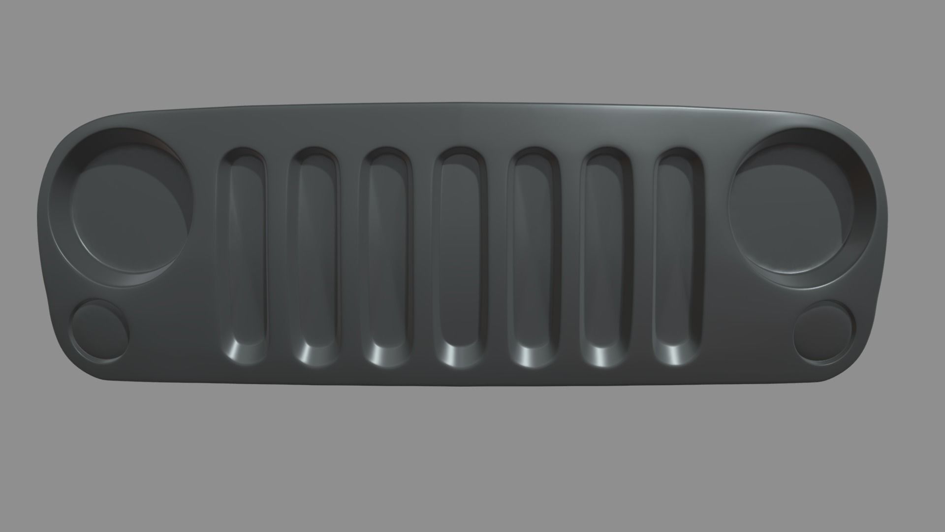 Front Bumper Jeep Low-poly 3D model_1