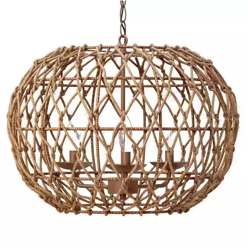 Torus 3 Light Pendant with Tan Finish Kenroy 3D model