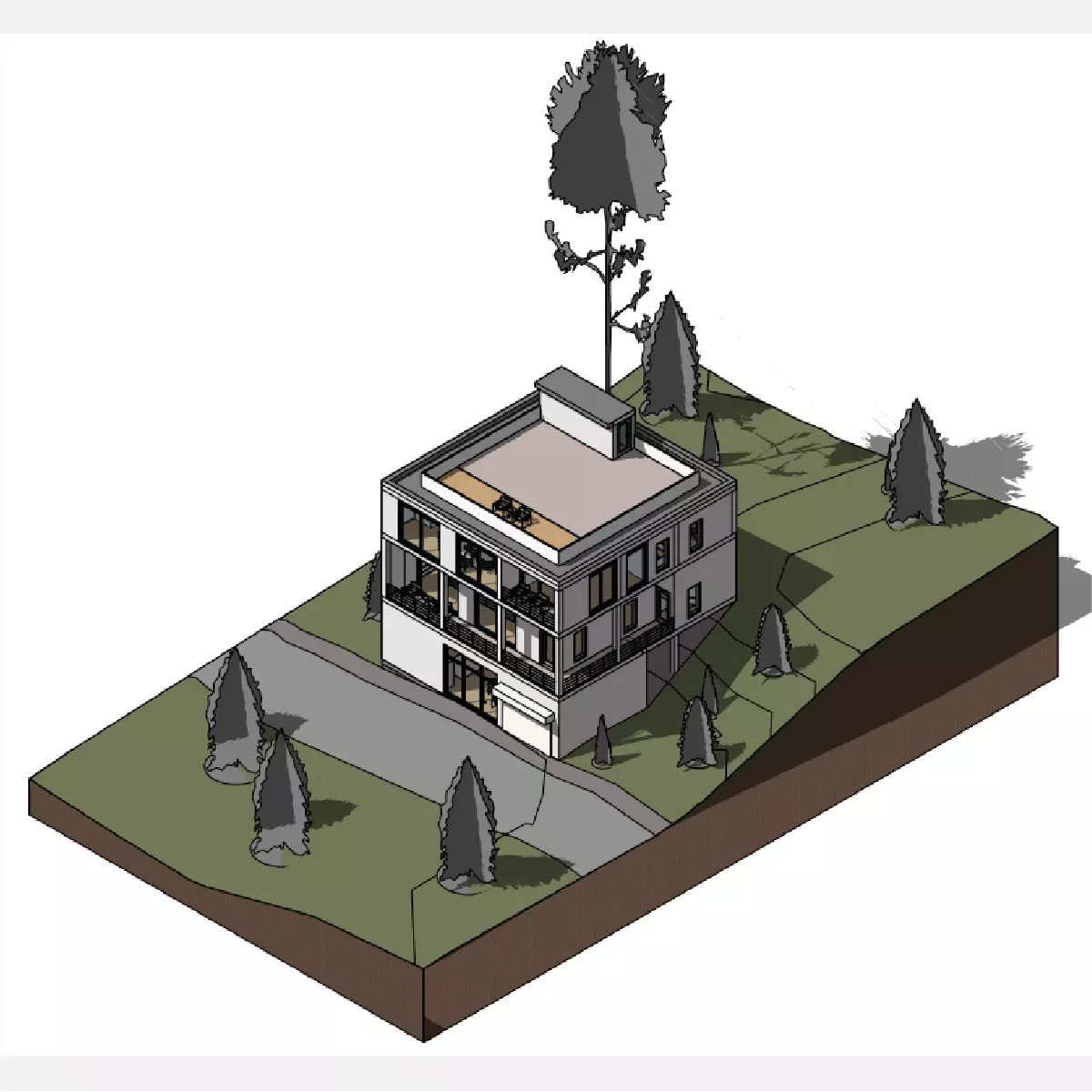 Small house - Revit 3D model_0