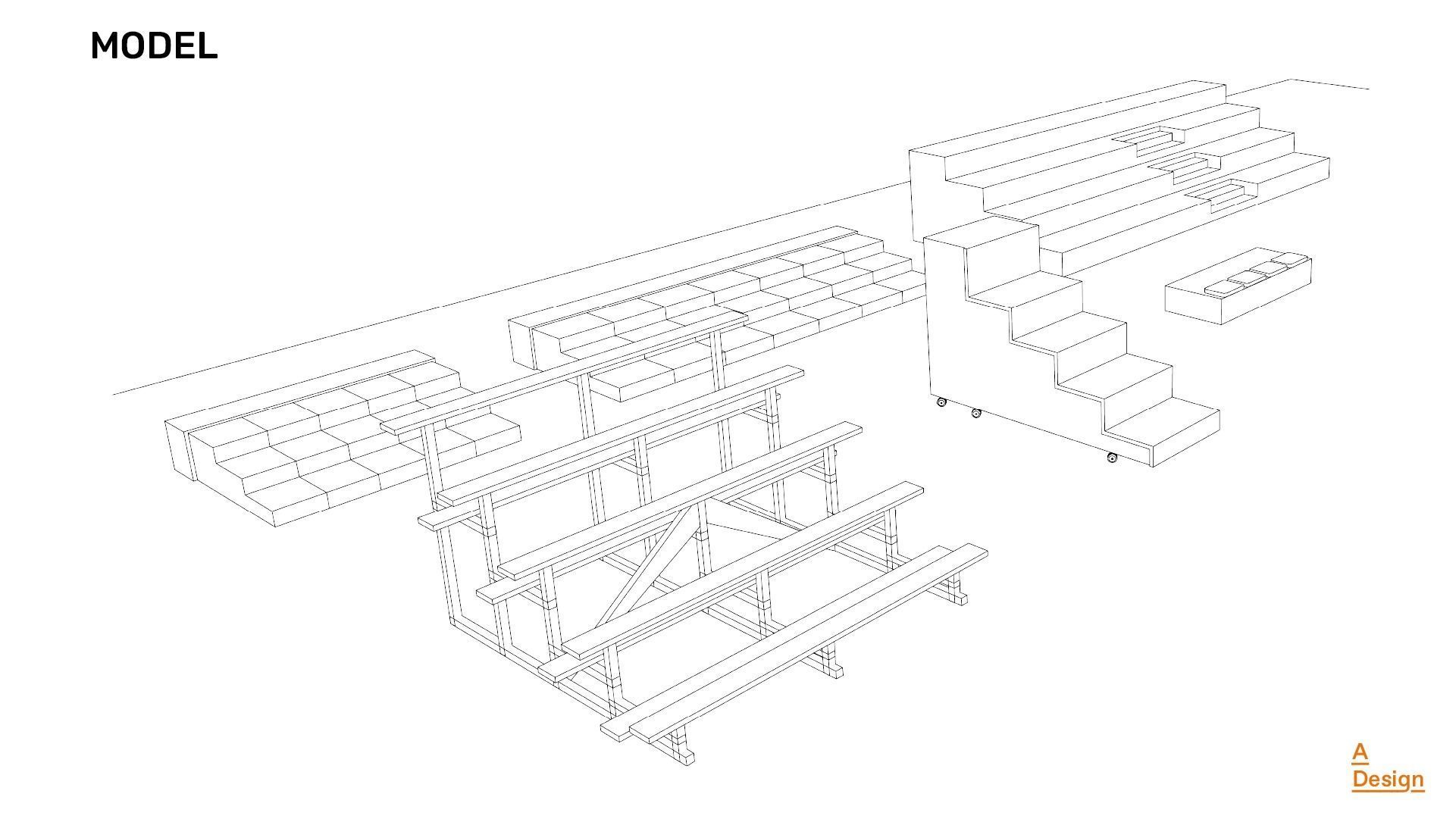 Amphitheater Revit Amphitheaters - Pack of revit families 3D model 3D model | CGTrader
