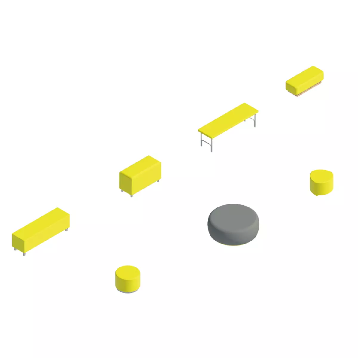 Banquettes - Pack of revit families 3D model_0