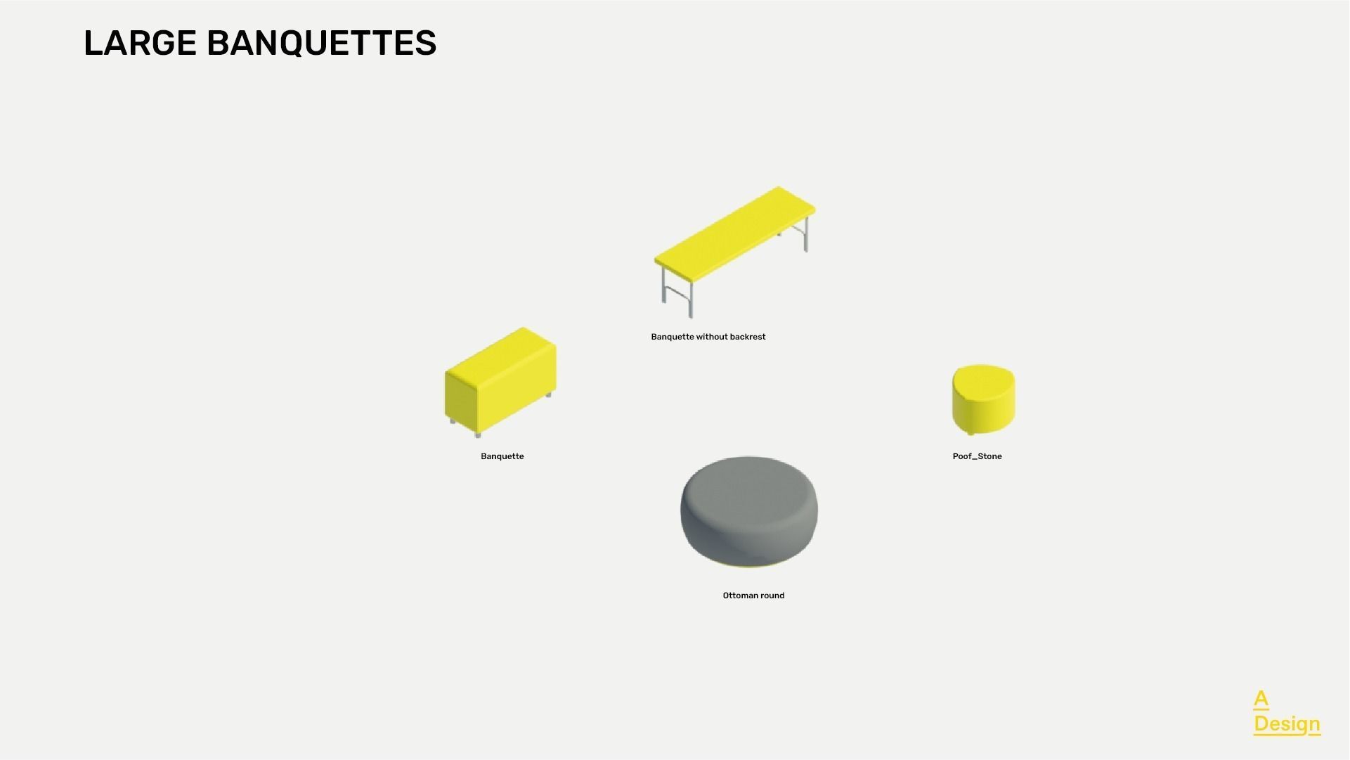 Banquettes - Pack of revit families 3D model_3