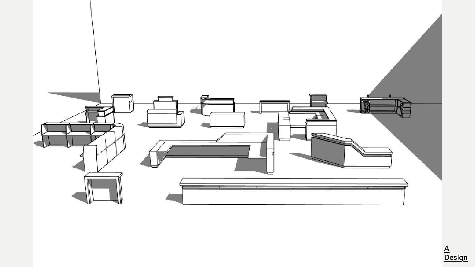 Bar Counters - Pack of revit families 3D model_8