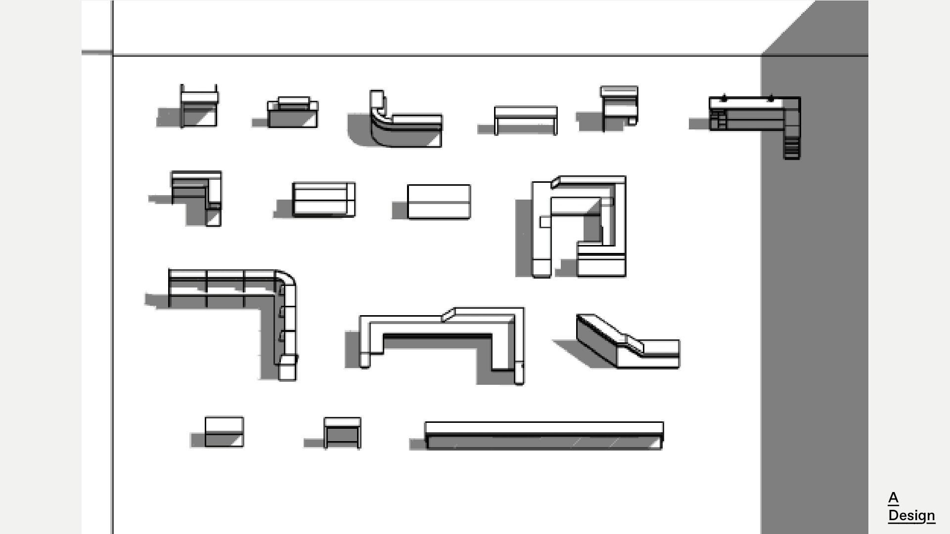 Bar Counters - Pack of revit families 3D model_9