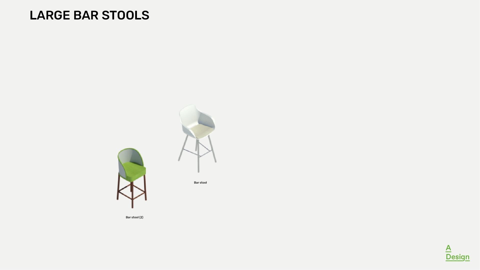 Bar stools Pack of revit families 3D model CGTrader