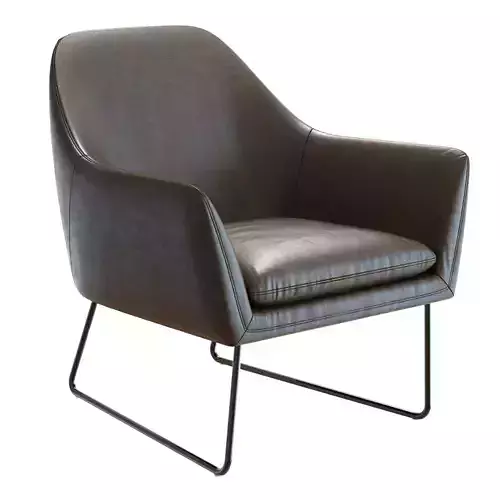 Crate and Barrel Clancy Leather Chair