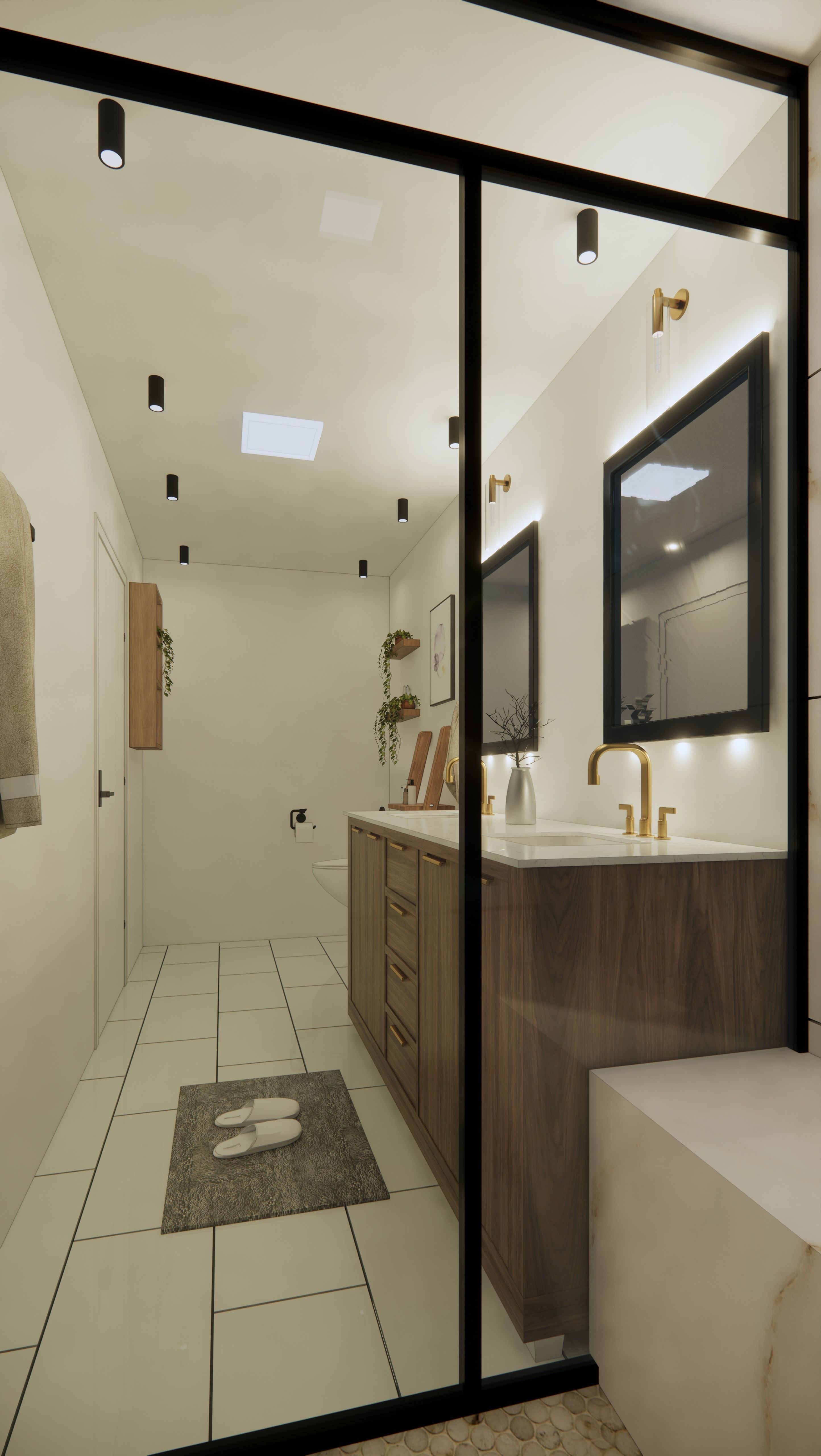 sketchup enscape bathroom scene  Low-poly 3D model_4