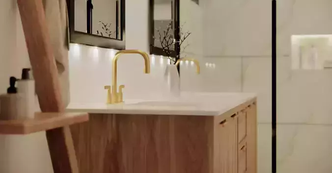 sketchup enscape bathroom scene  Low-poly 3D model