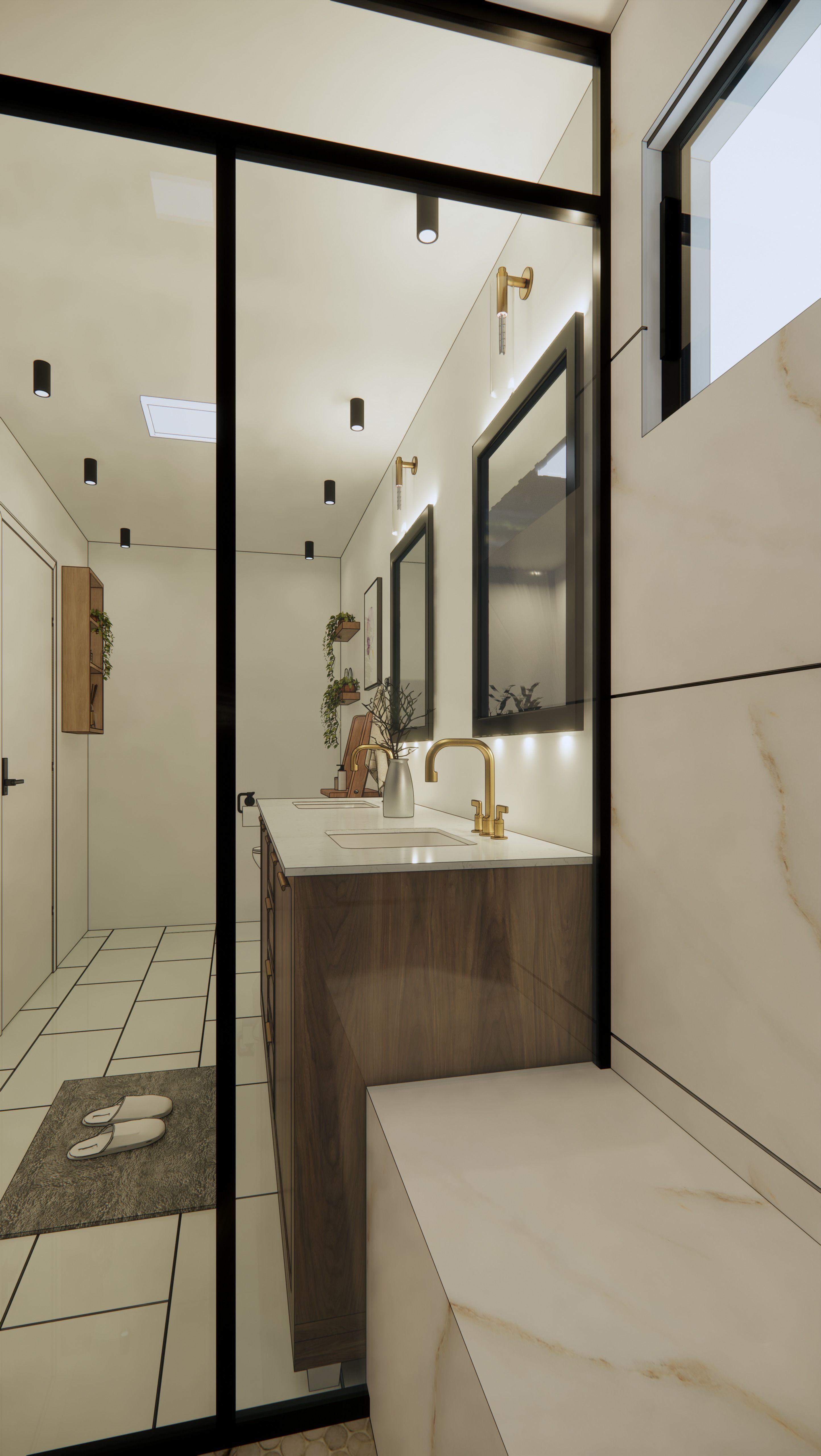 sketchup enscape bathroom scene  Low-poly 3D model_6