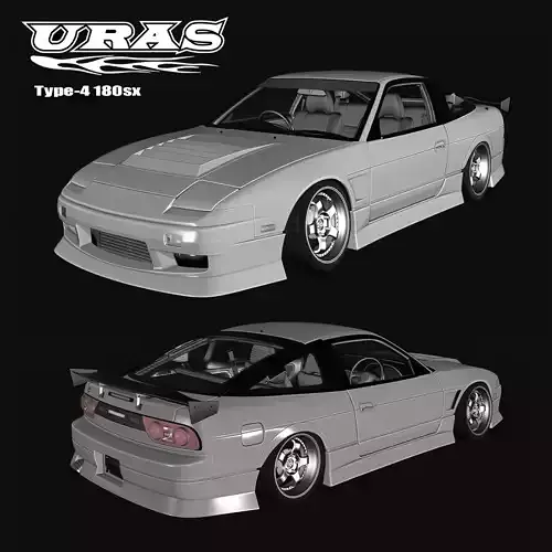 URAS Type 4 180sx GTS GT6 GT7 Base 3D model