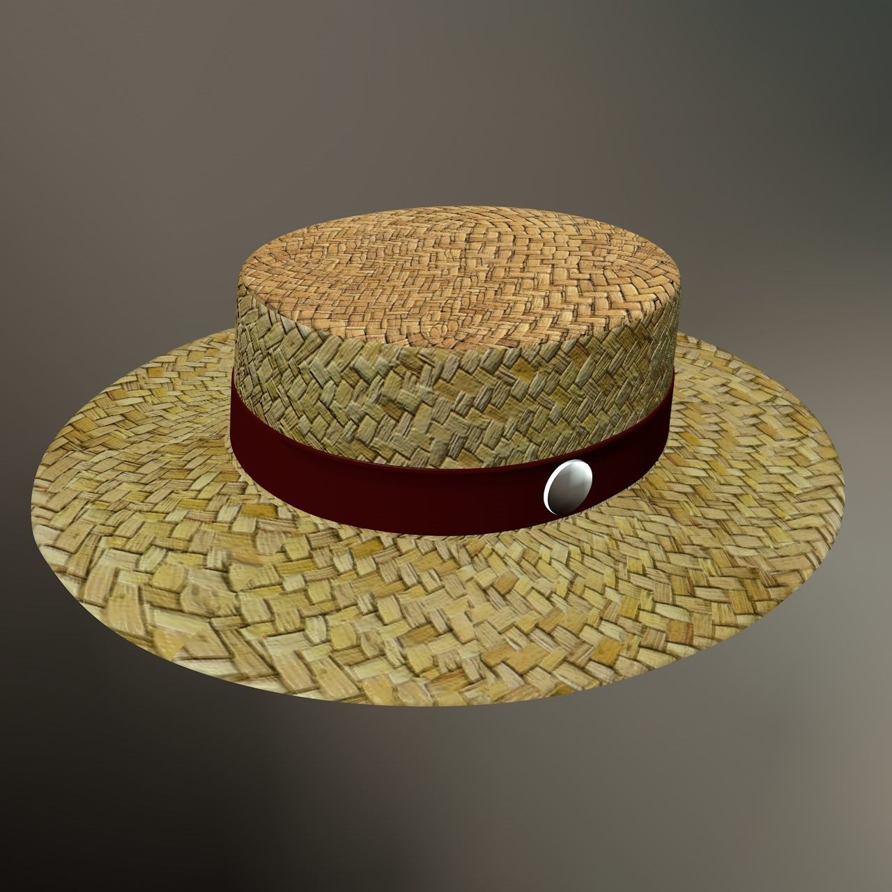 Boater Hat Package 3D model_12