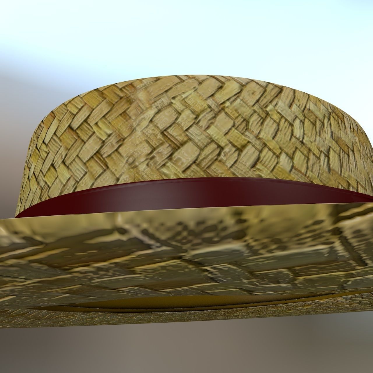 Boater Hat Package 3D model_11