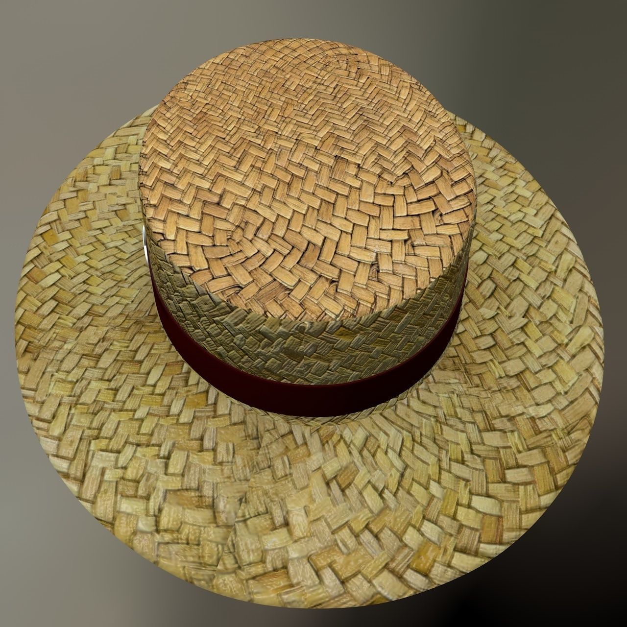 Boater Hat Package 3D model_10