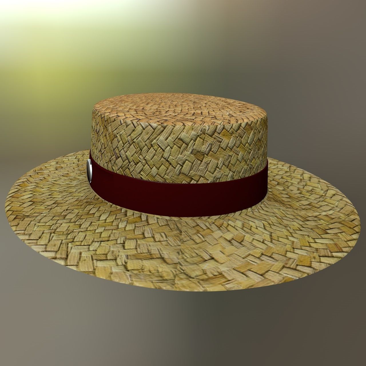 Boater Hat Package 3D model_9
