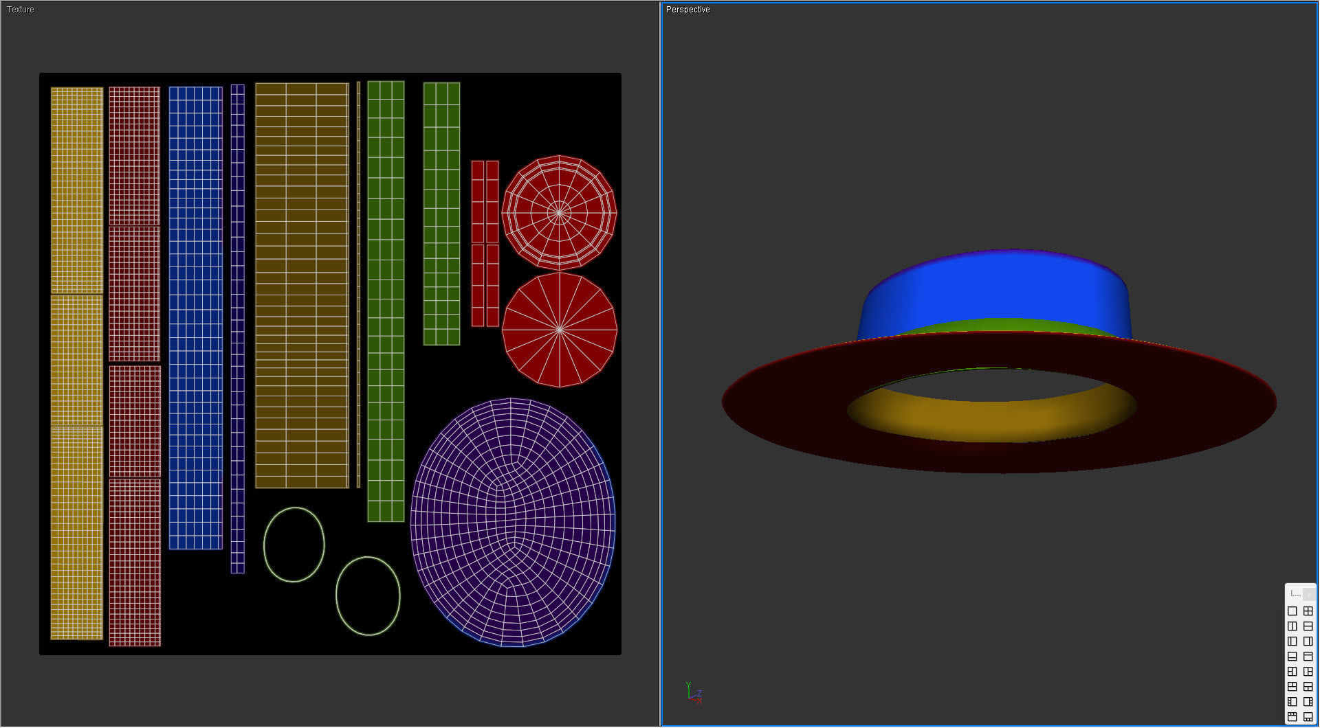 Boater Hat Package 3D model_4