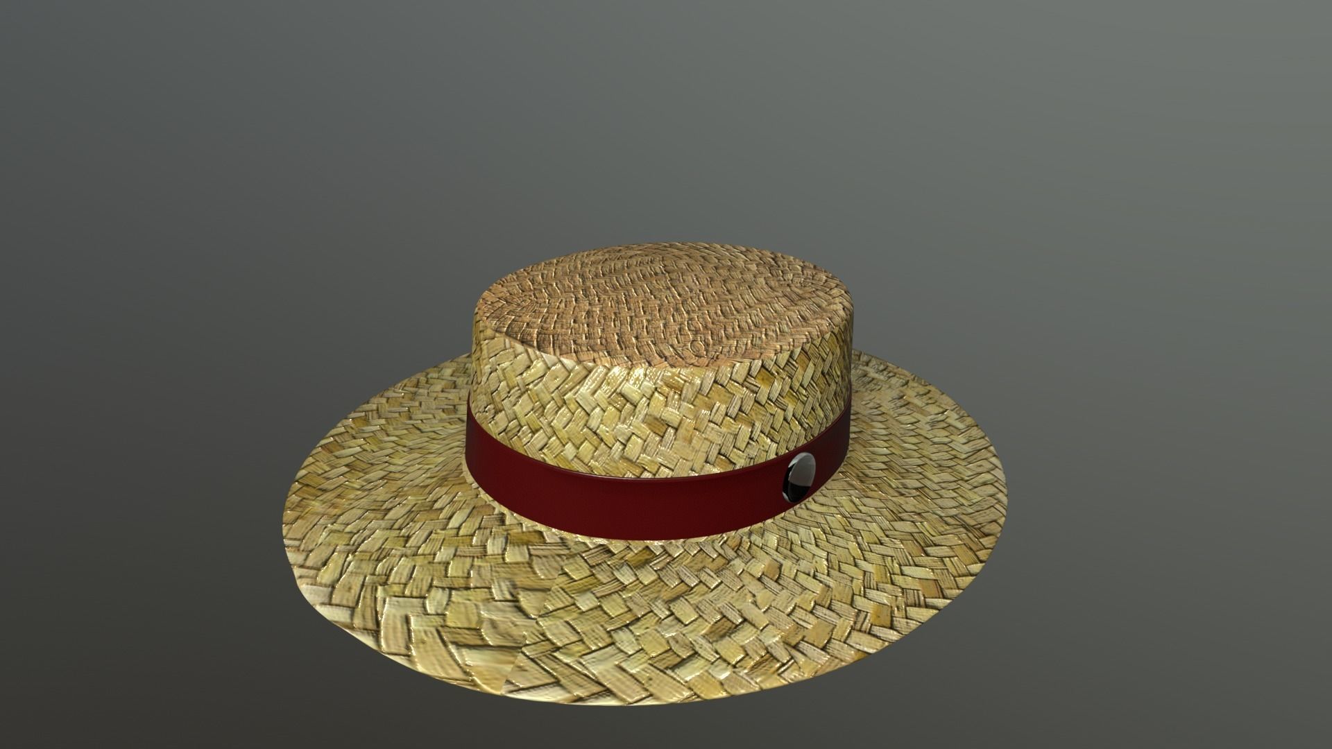 Boater Hat Package 3D model_17