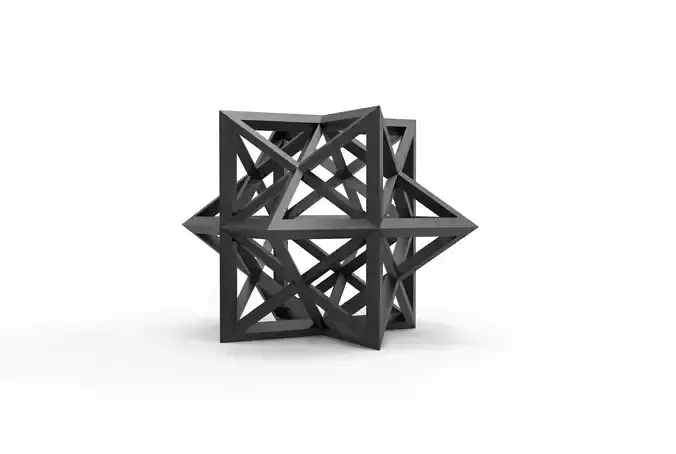 Wireframe Rhombic Dodecahedron