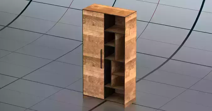 Cupboard PBR wooden bookcase