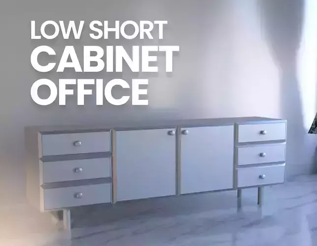 Low Short Cabinet Office 3D model