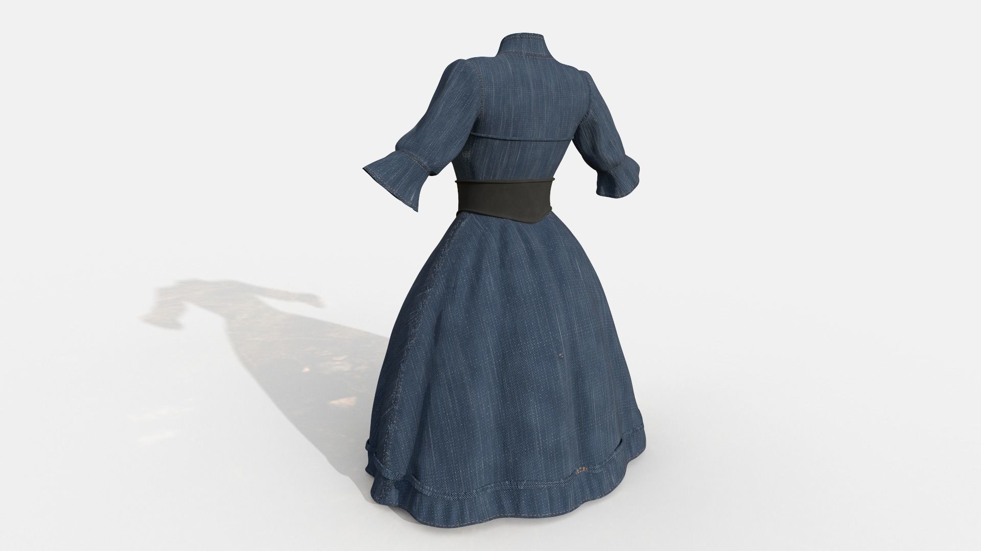 Lolita Dress Low-poly 3D model_14