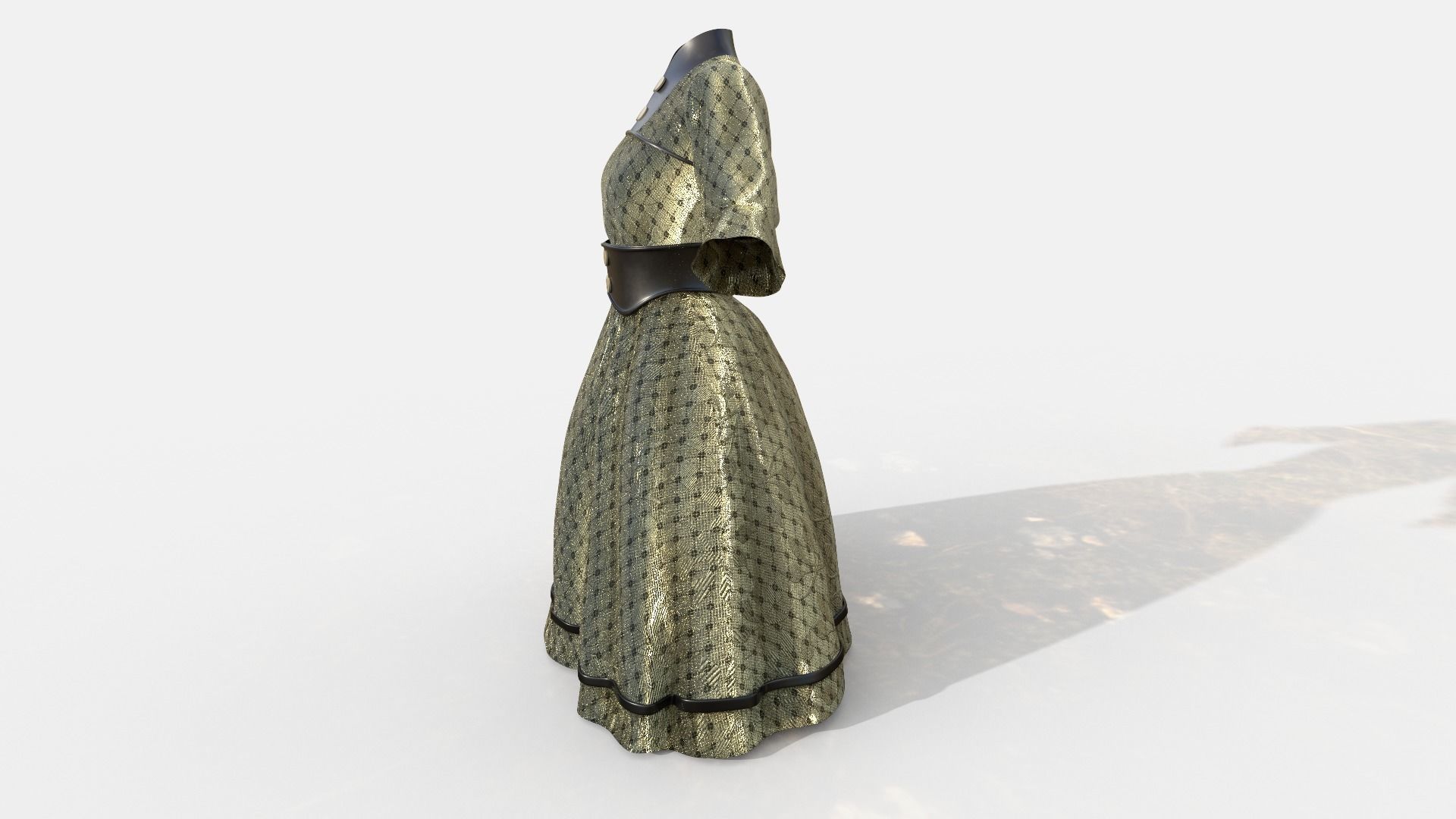 Lolita Dress Low-poly 3D model_4