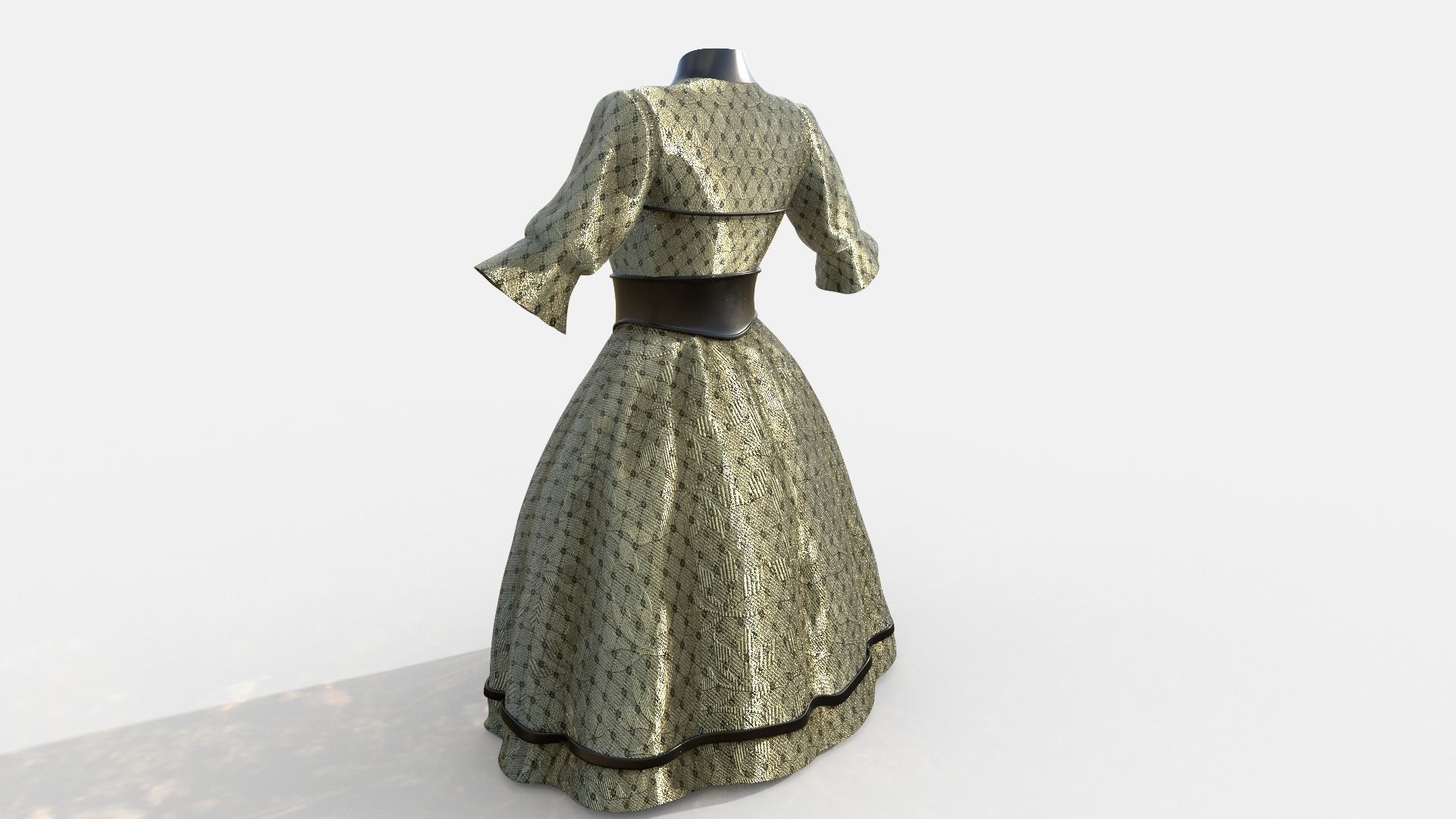 Lolita Dress Low-poly 3D model_8