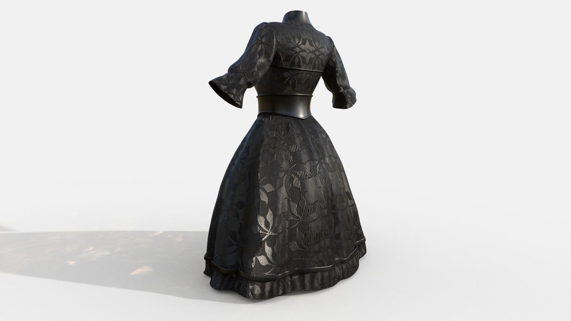 Lolita Dress Low-poly 3D model_16