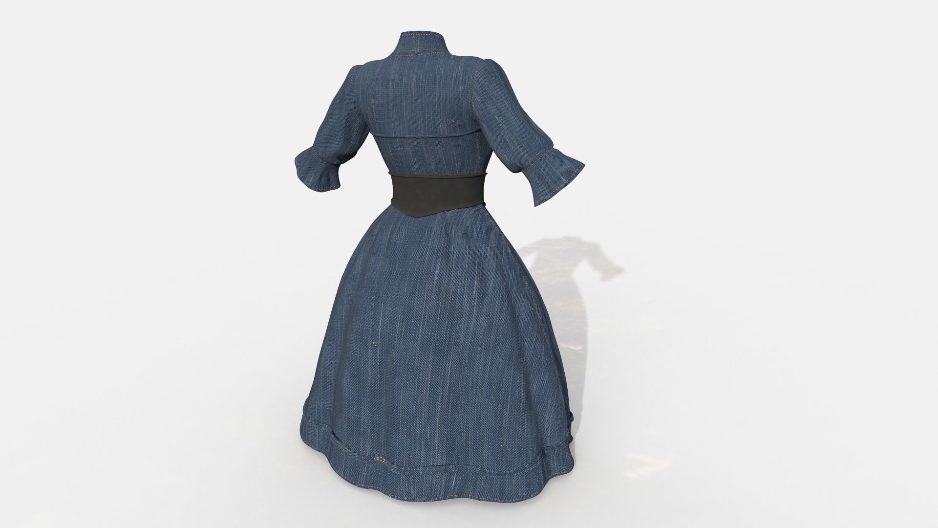 Lolita Dress Low-poly 3D model_13