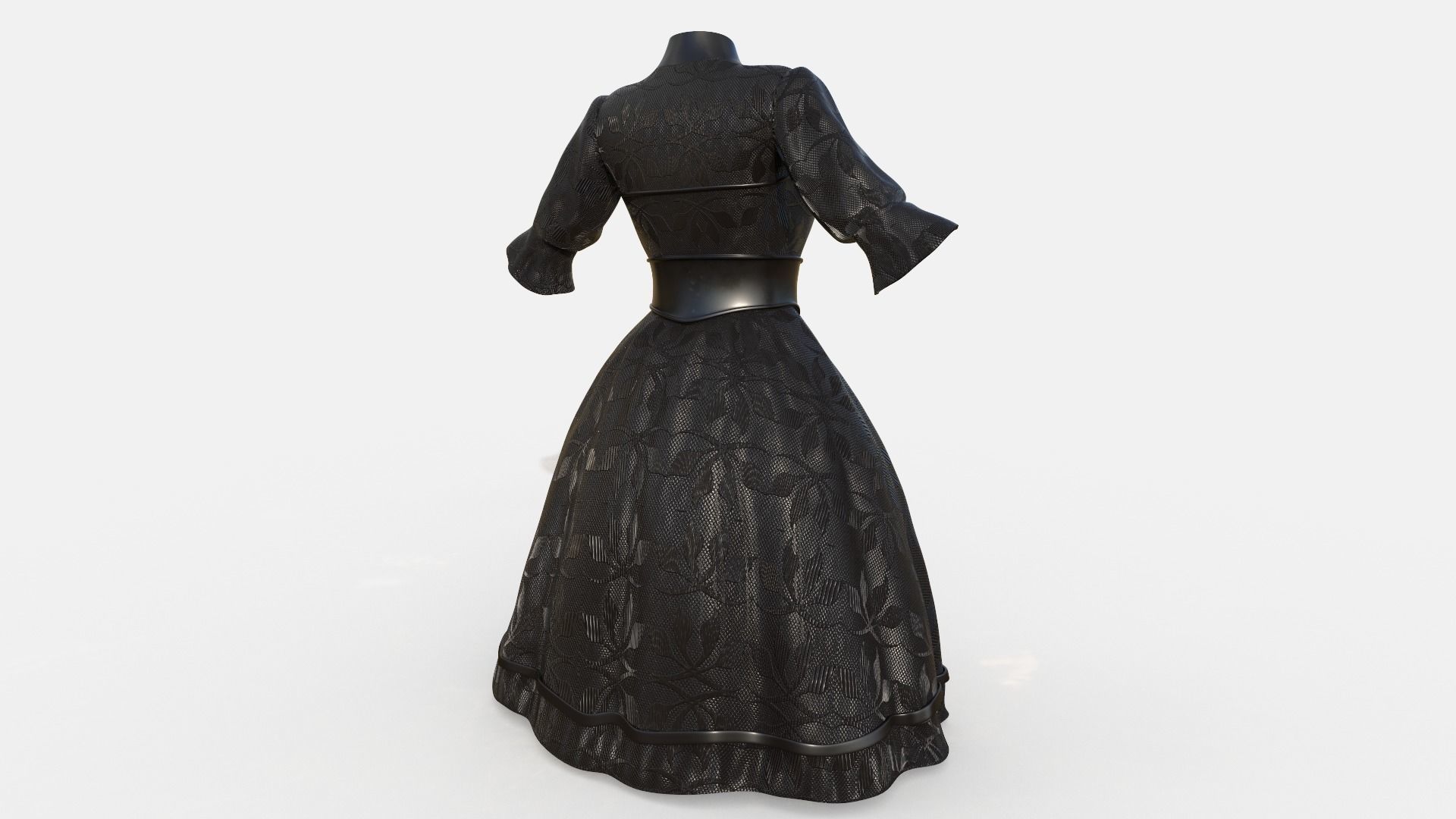 Lolita Dress Low-poly 3D model_18