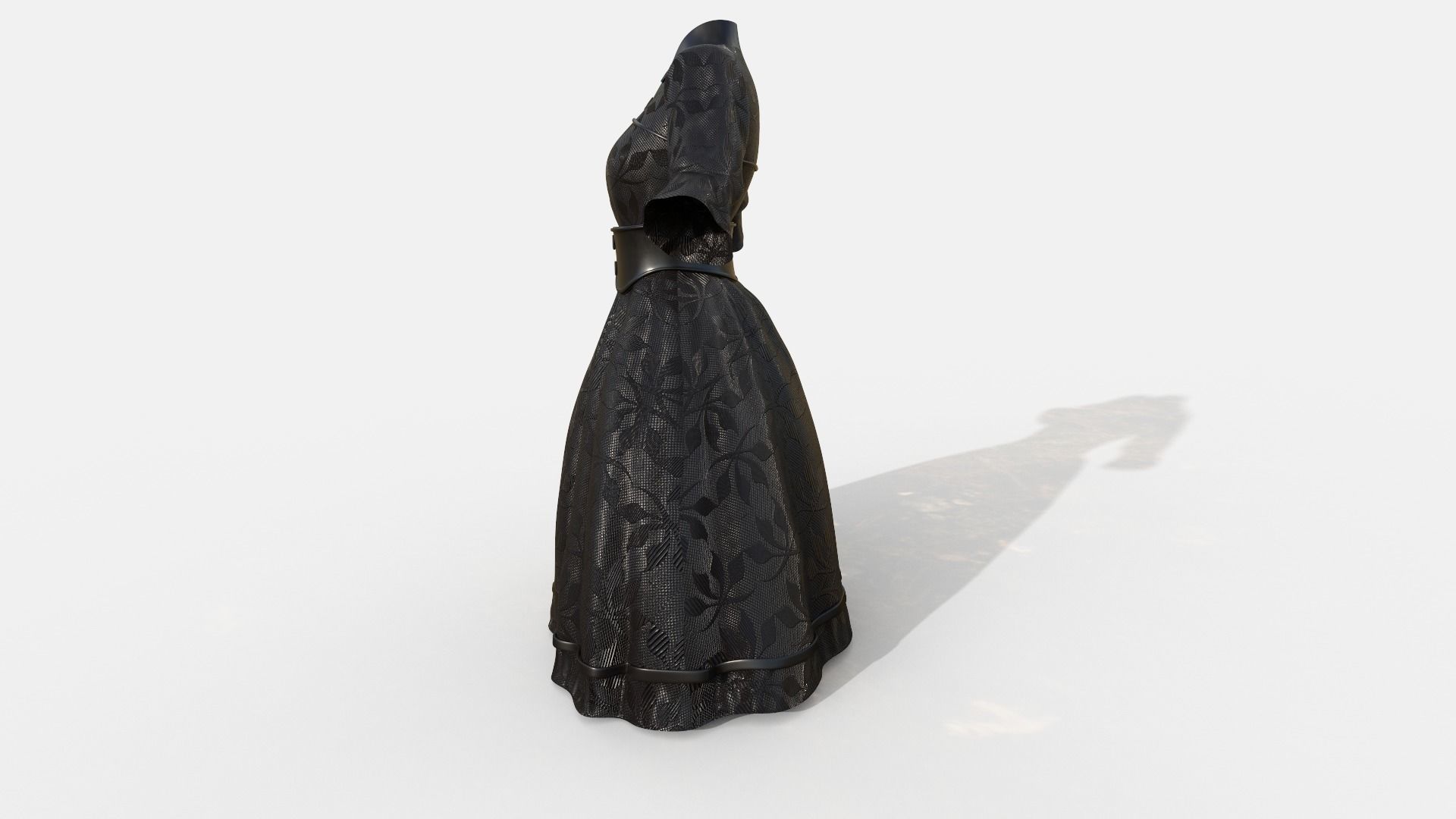 Lolita Dress Low-poly 3D model_1