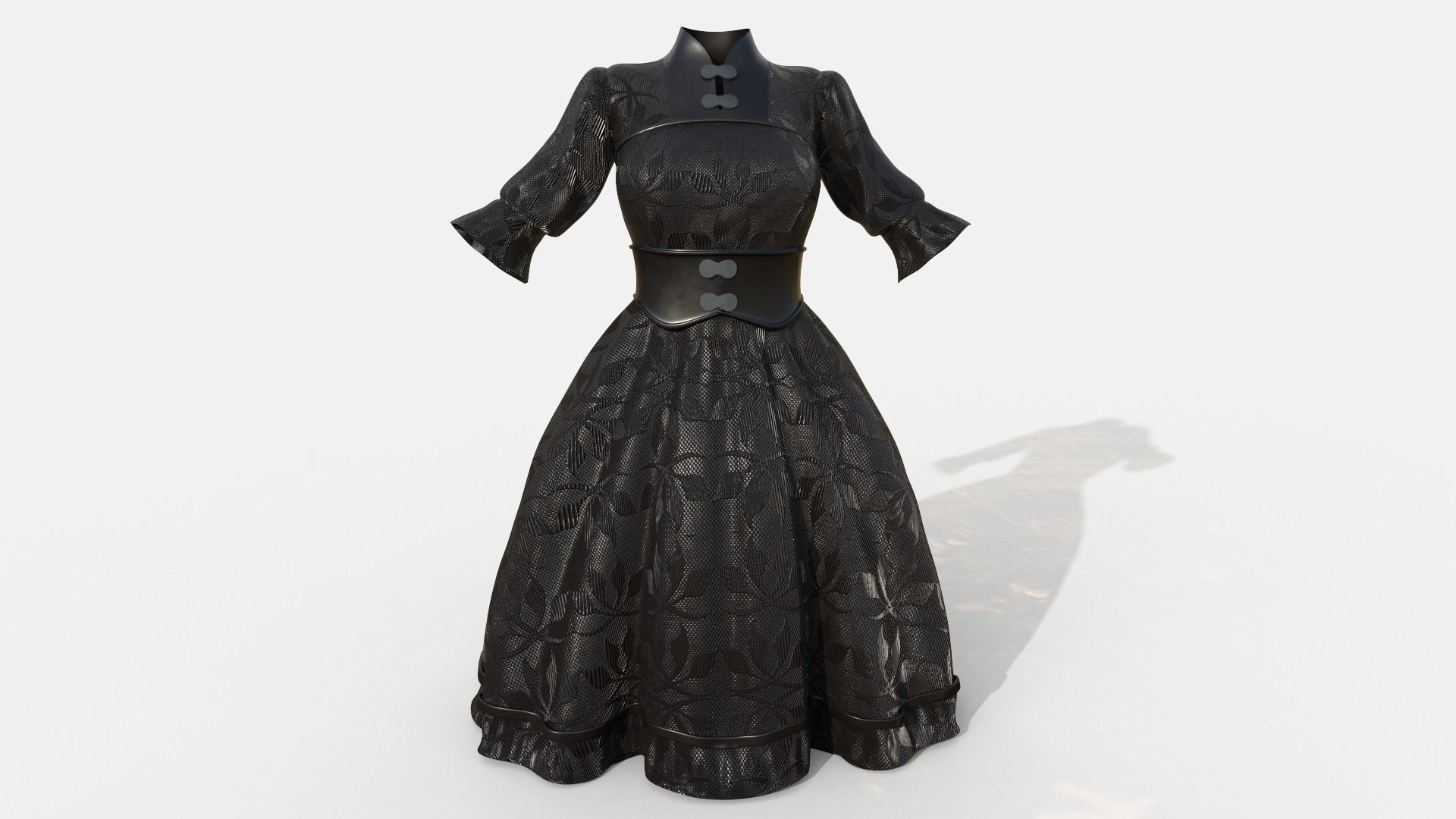 Lolita Dress Low-poly 3D model_10
