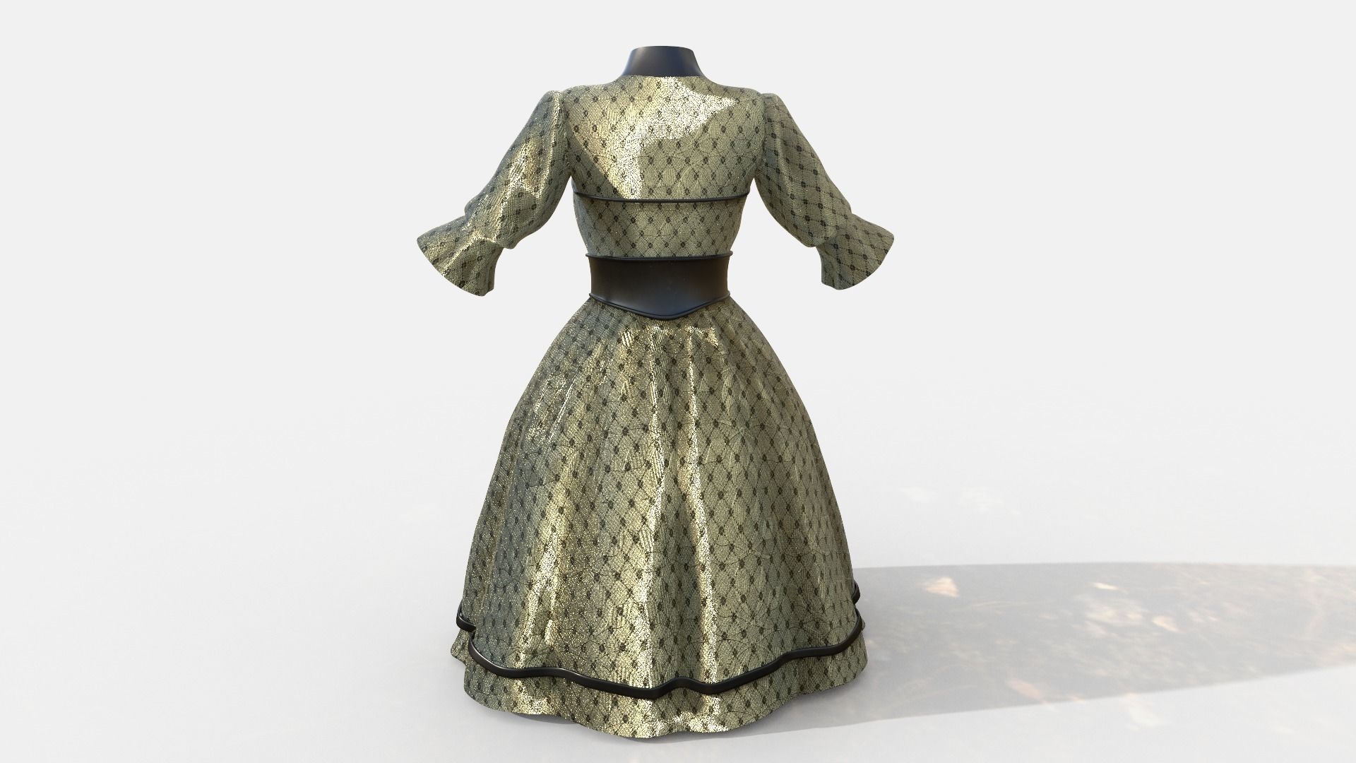 Lolita Dress Low-poly 3D model_5